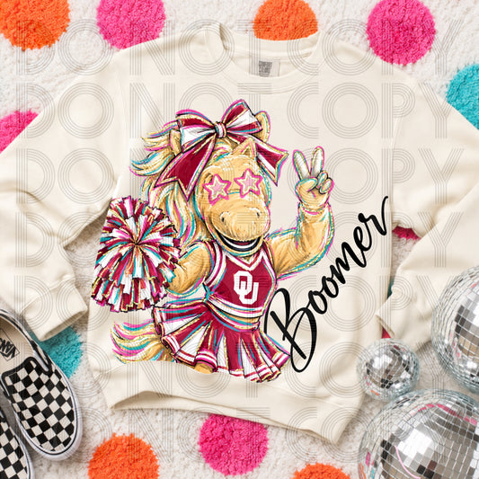 Cropped Delulu Cheerleader Boomer