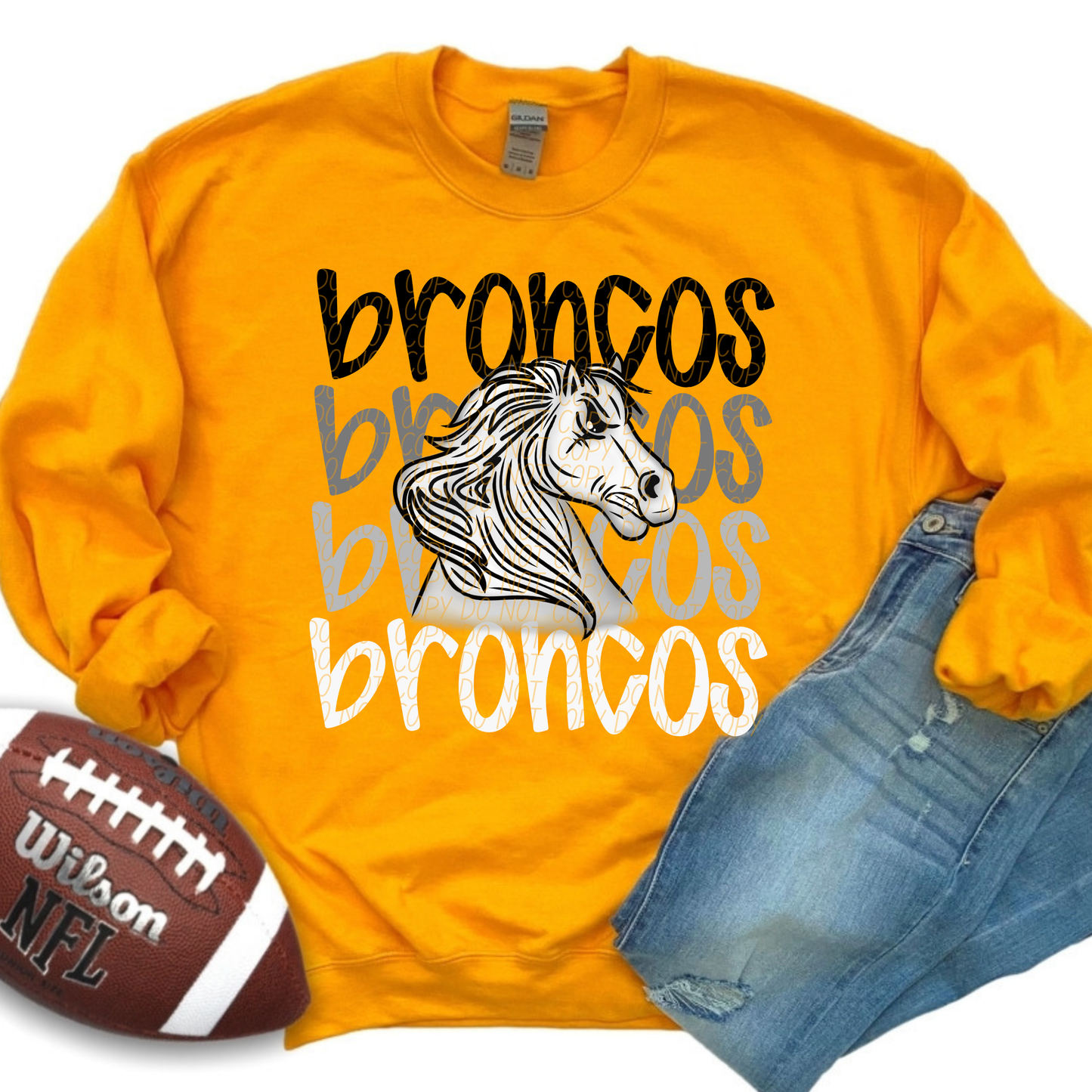 Broncos Faded Stack