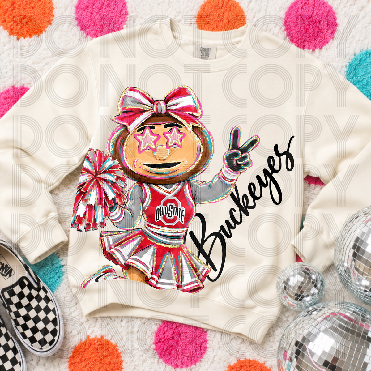 Cropped Delulu Cheerleader Buckeyes