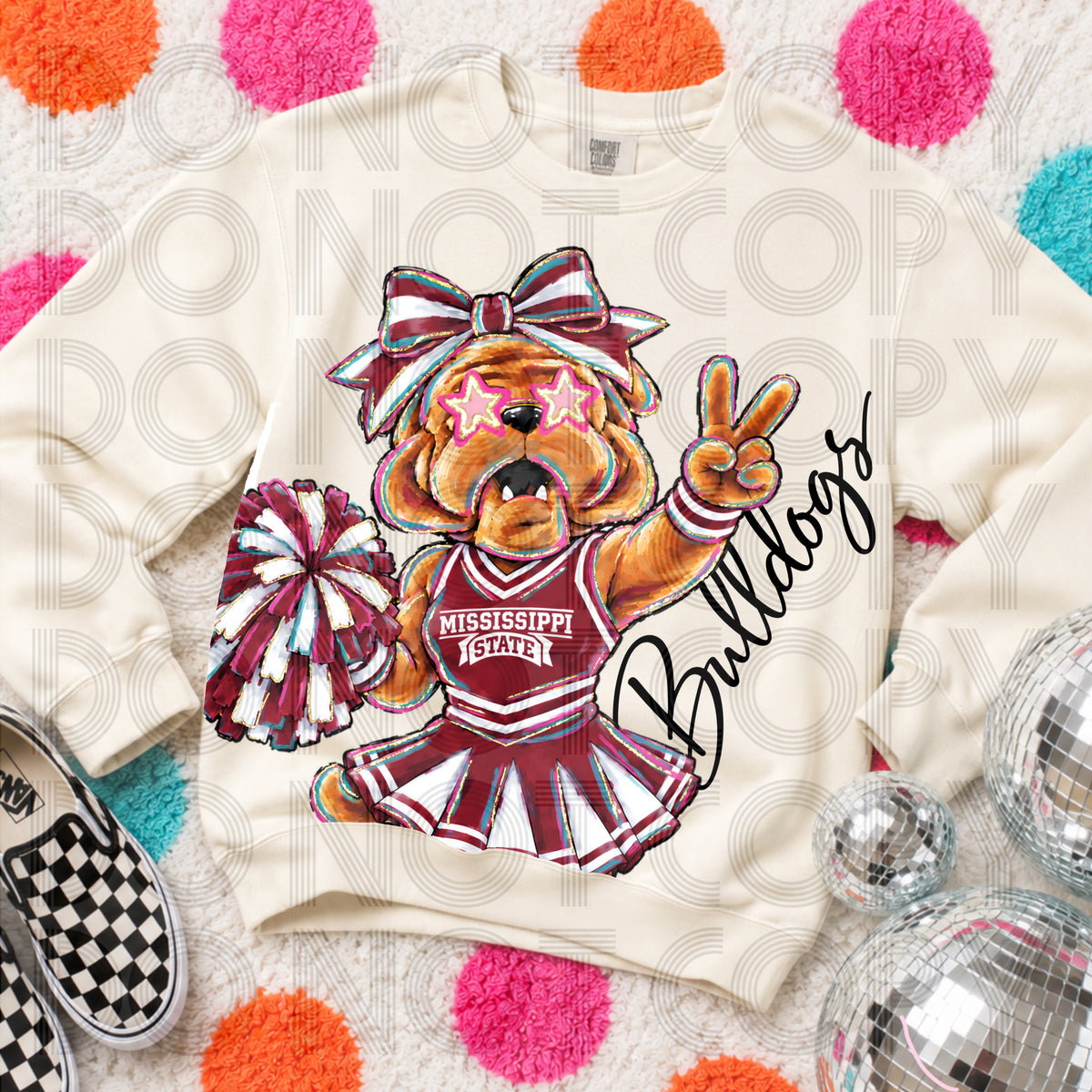 Cropped Delulu Cheerleader Mississippi Bulldogs