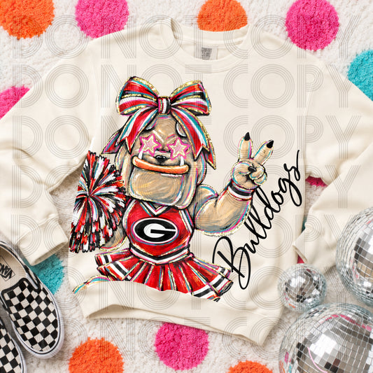Cropped Delulu Cheerleader Bulldogs