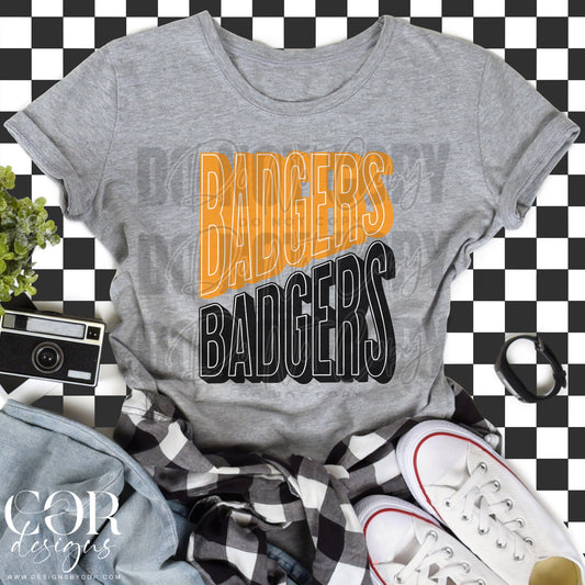 Badgers Orange And Black
