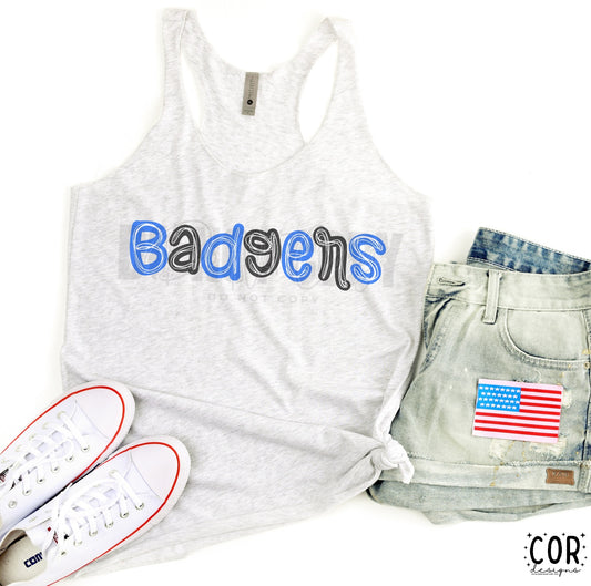 Badgers Blue And Black
