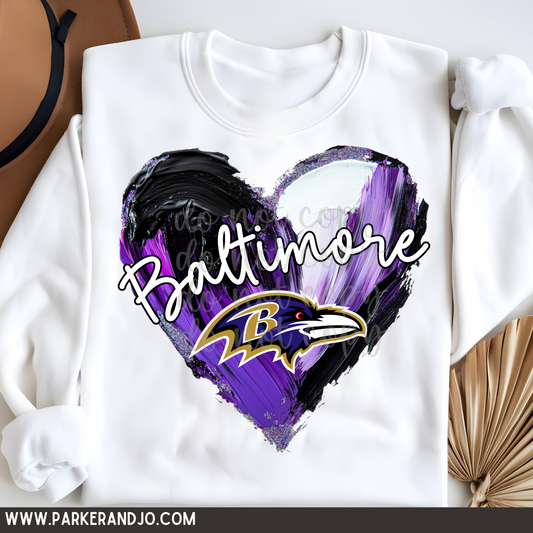 Baltimore Ravens Football Heart