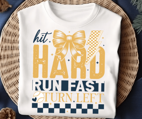 Baseball Hit Hard Run Fast