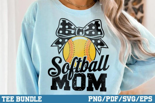 Softball Mom Bow