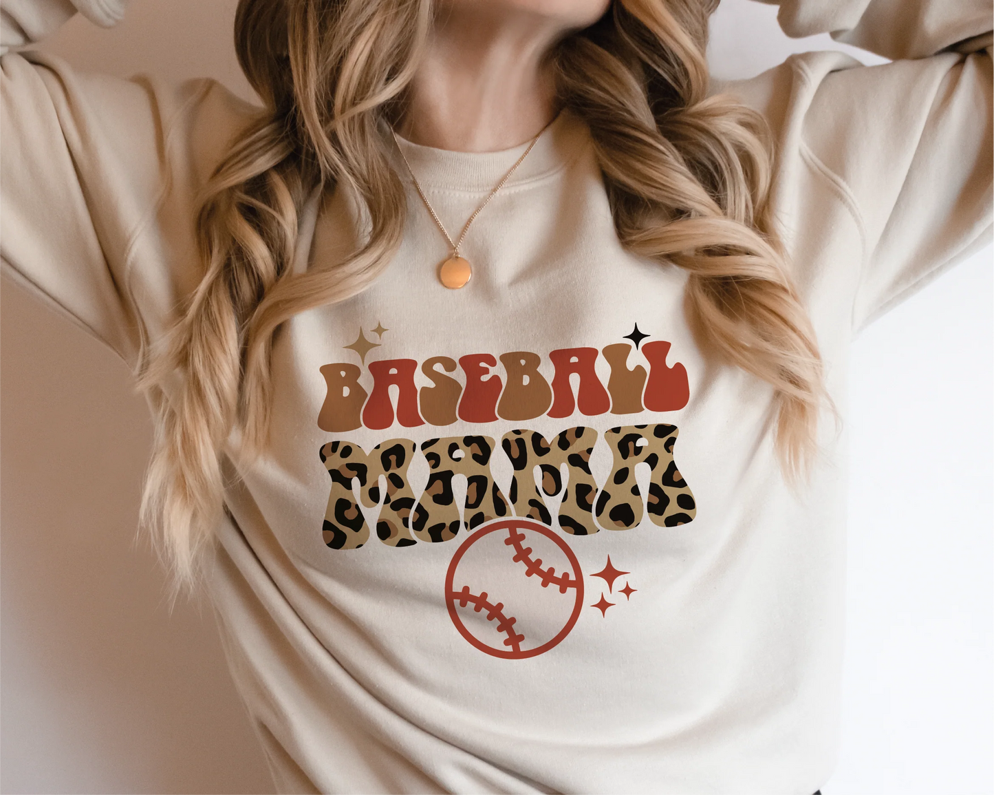 Baseball mama cheetah print