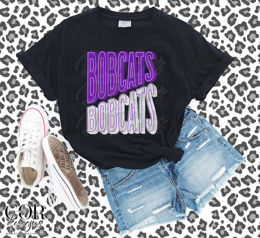 Bobcats Purple And White