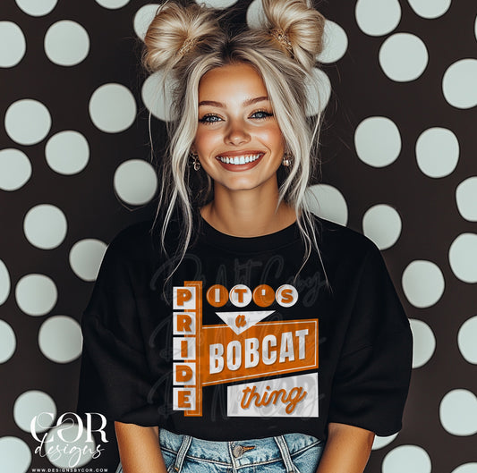 It's a bobcat thing (orange/white)
