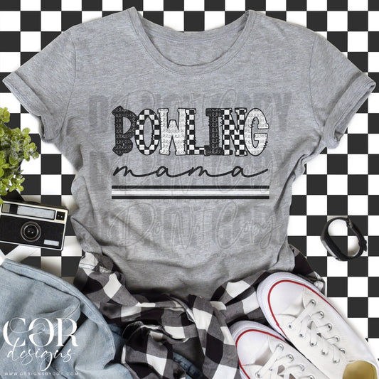 Bowling Mama Checkered Black And White