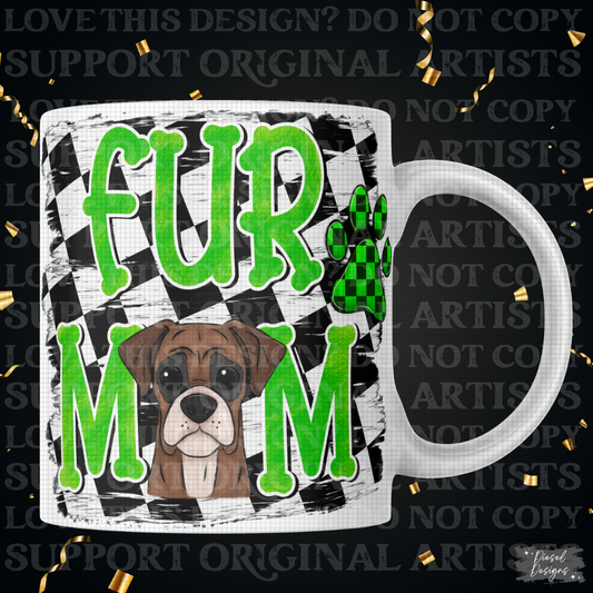 Fur Mom-Green Boxer