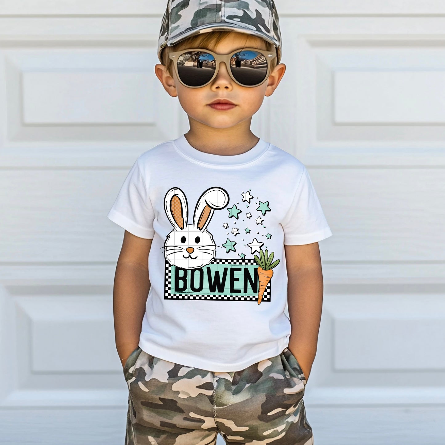 CUSTOM NAME BOY EASTER BUNNY STARS