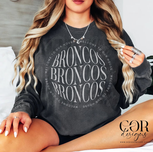 Welcome to our house Broncos