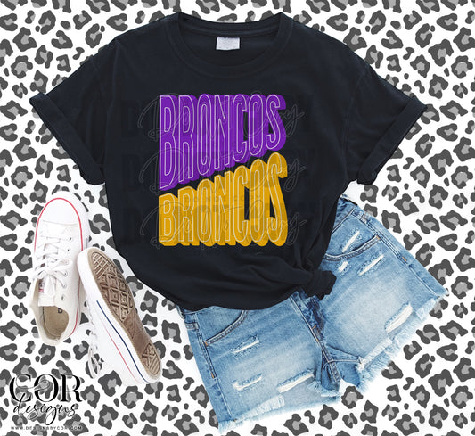Broncos Purple And Yellow