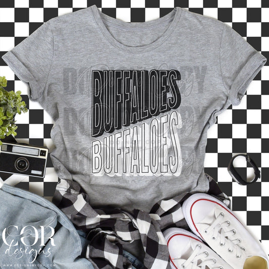 Buffaloes Black And White