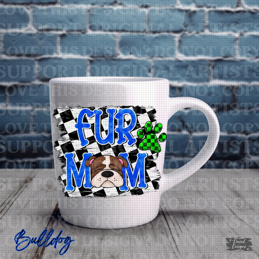 Fur Mom-Blue Bulldog