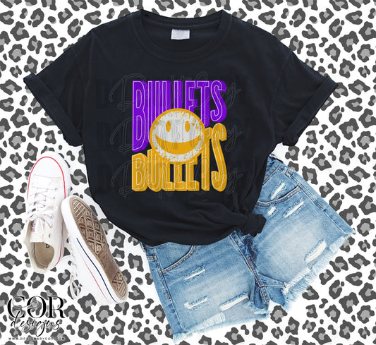 Bullets Purple And Orange Smiley Face