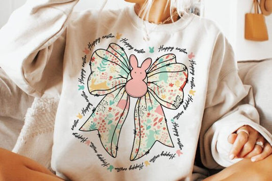 Happy Easter Bunny Bow