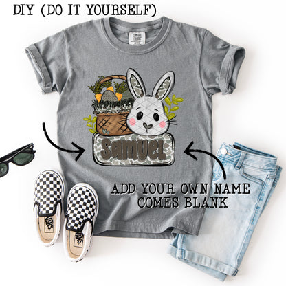 CUSTOM NAME CAMO EASTER BUNNY