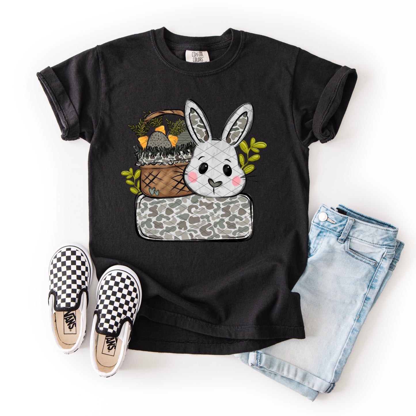 CUSTOM NAME CAMO EASTER BUNNY