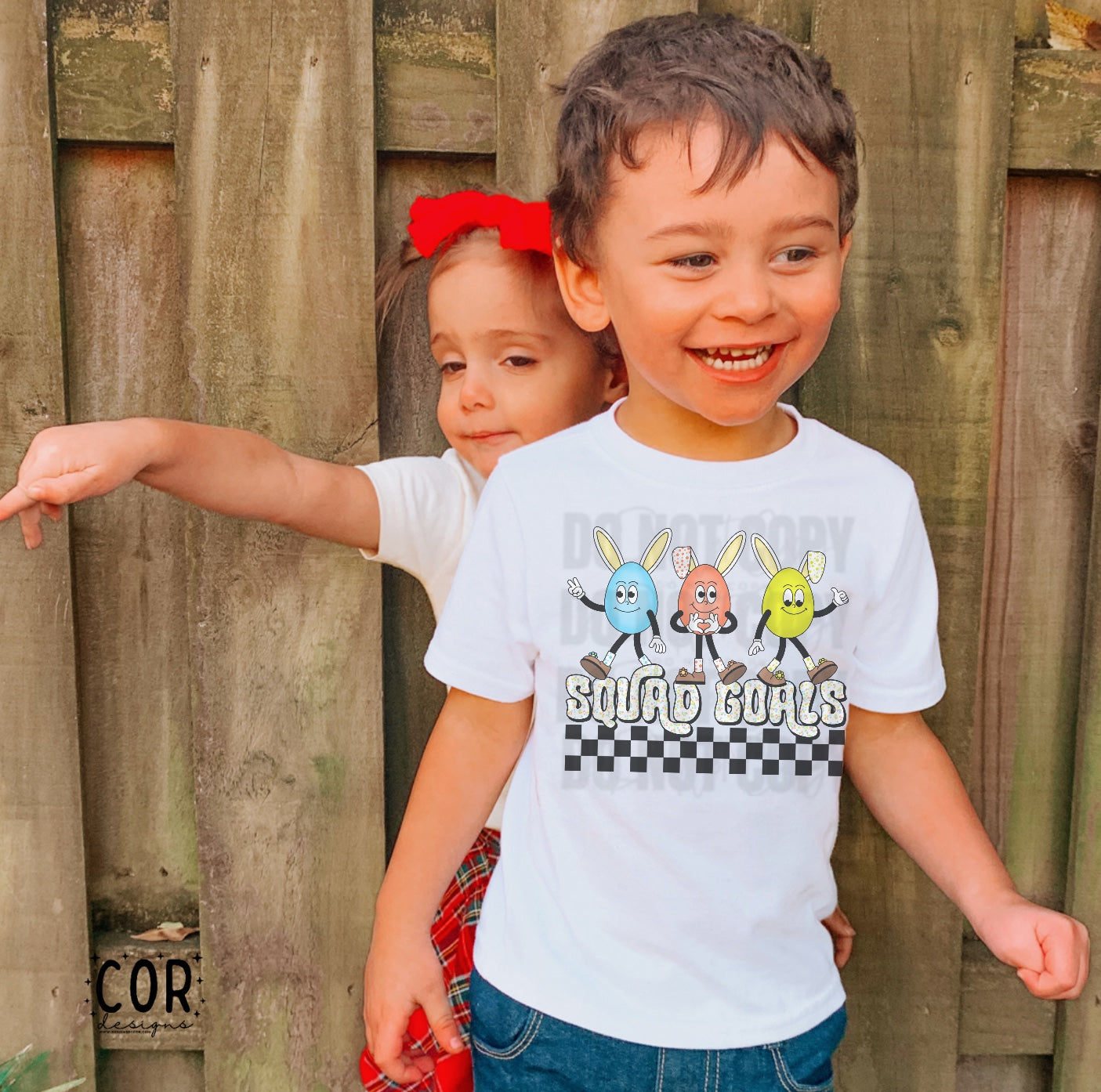 Bunny Eggs Squad Goals Checkered