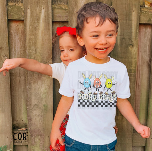 Bunny Eggs Squad Goals Checkered