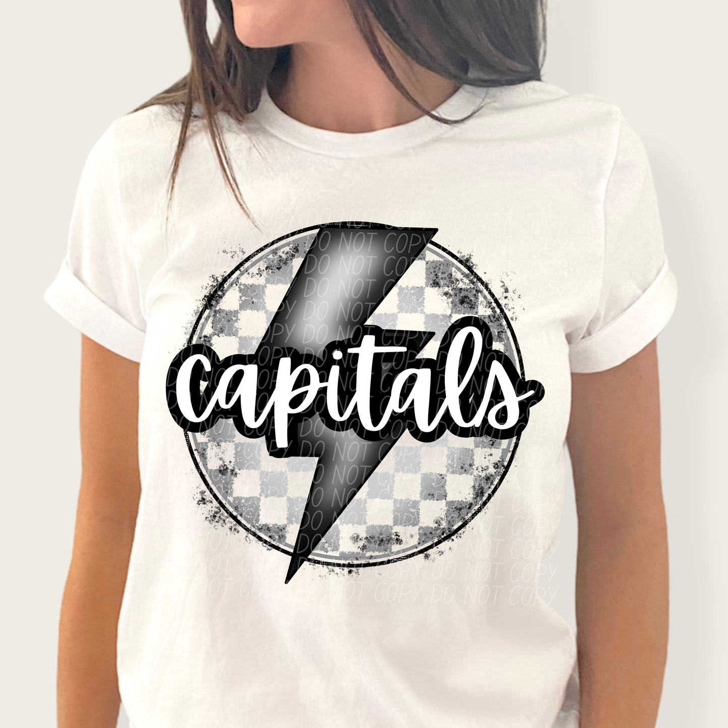 Capitals Checkered Bolt