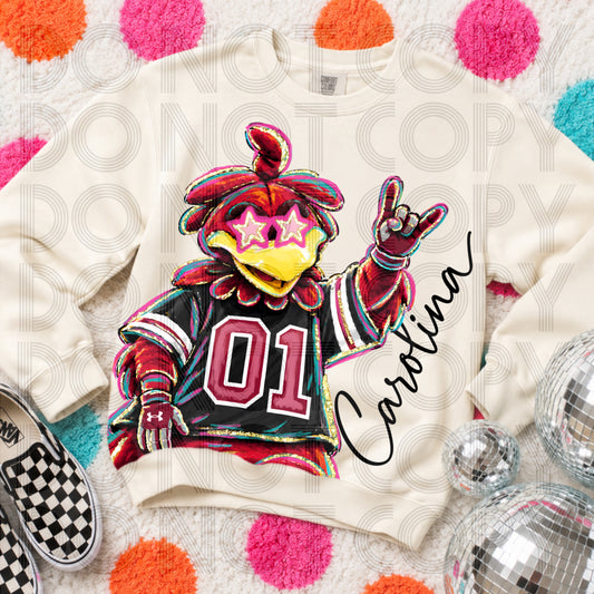 Cropped Rockin Delulu Carolina Gamecocks