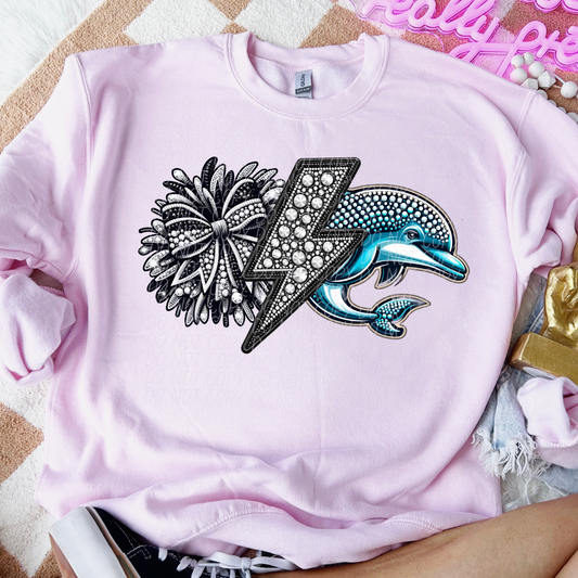 Dolphins Cheer Sequined