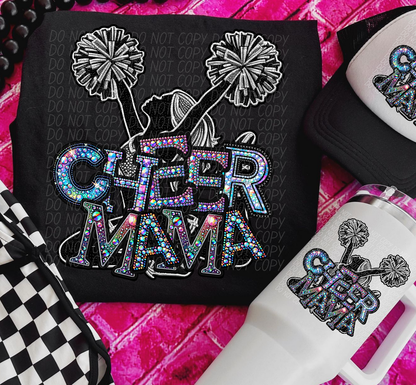 Rhinestone Cheer Mama Cheerleader