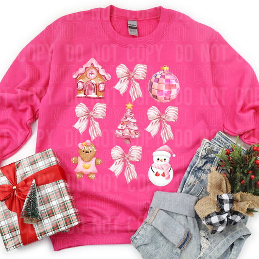 Christmas gingerbread bow collage
