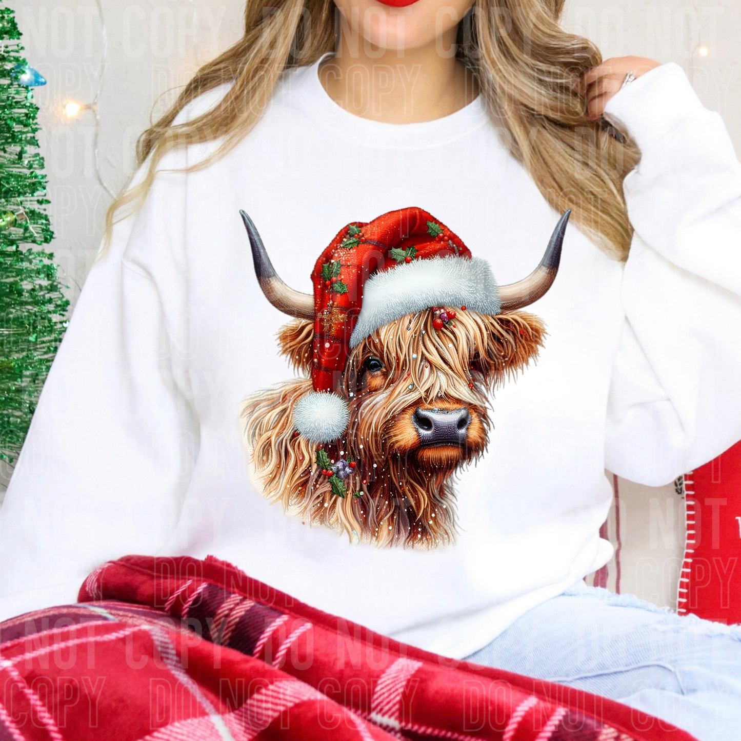 Christmas Highland Cow