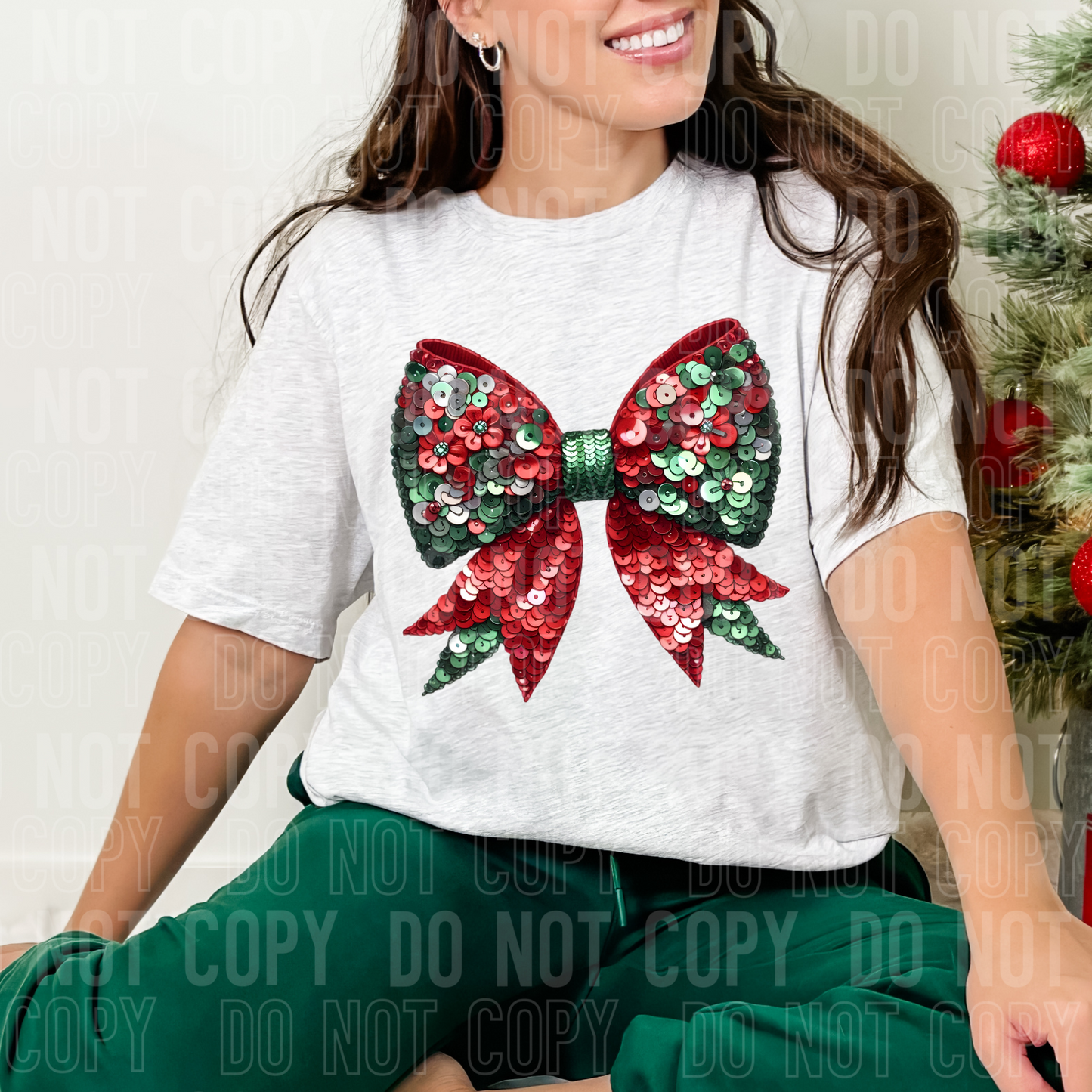 Christmas Sequin Bow