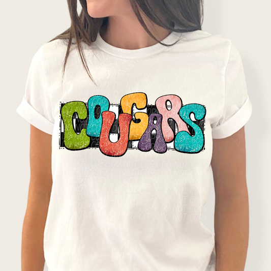 Cougars (retro rainbow)