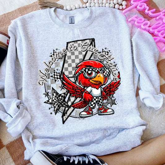 Welcome to our house cardinals (checkered)