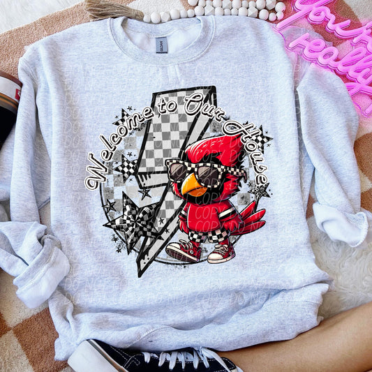 Welcome to our house cardinals (checkered)