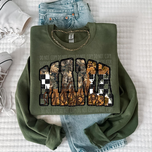 Camo Checker Mama