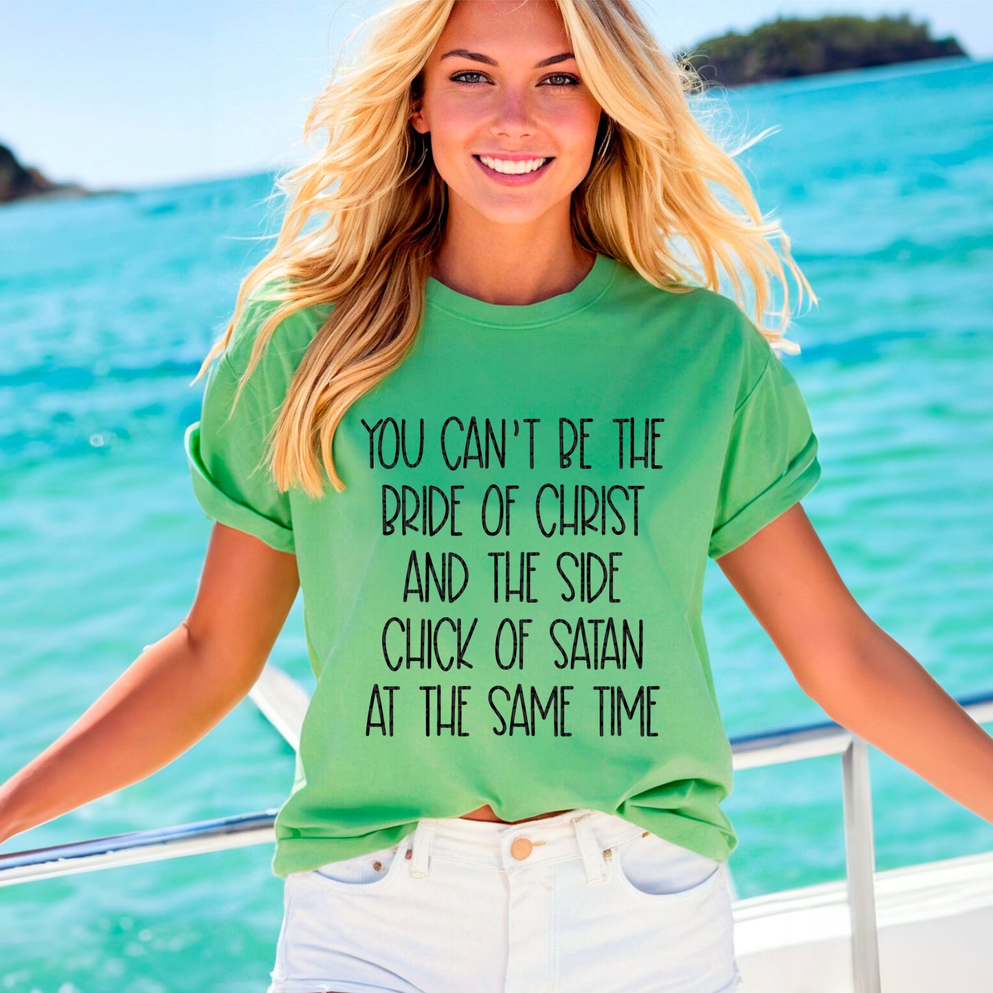 You can't be the bride of christ and the side chick of satan at the same time (black)