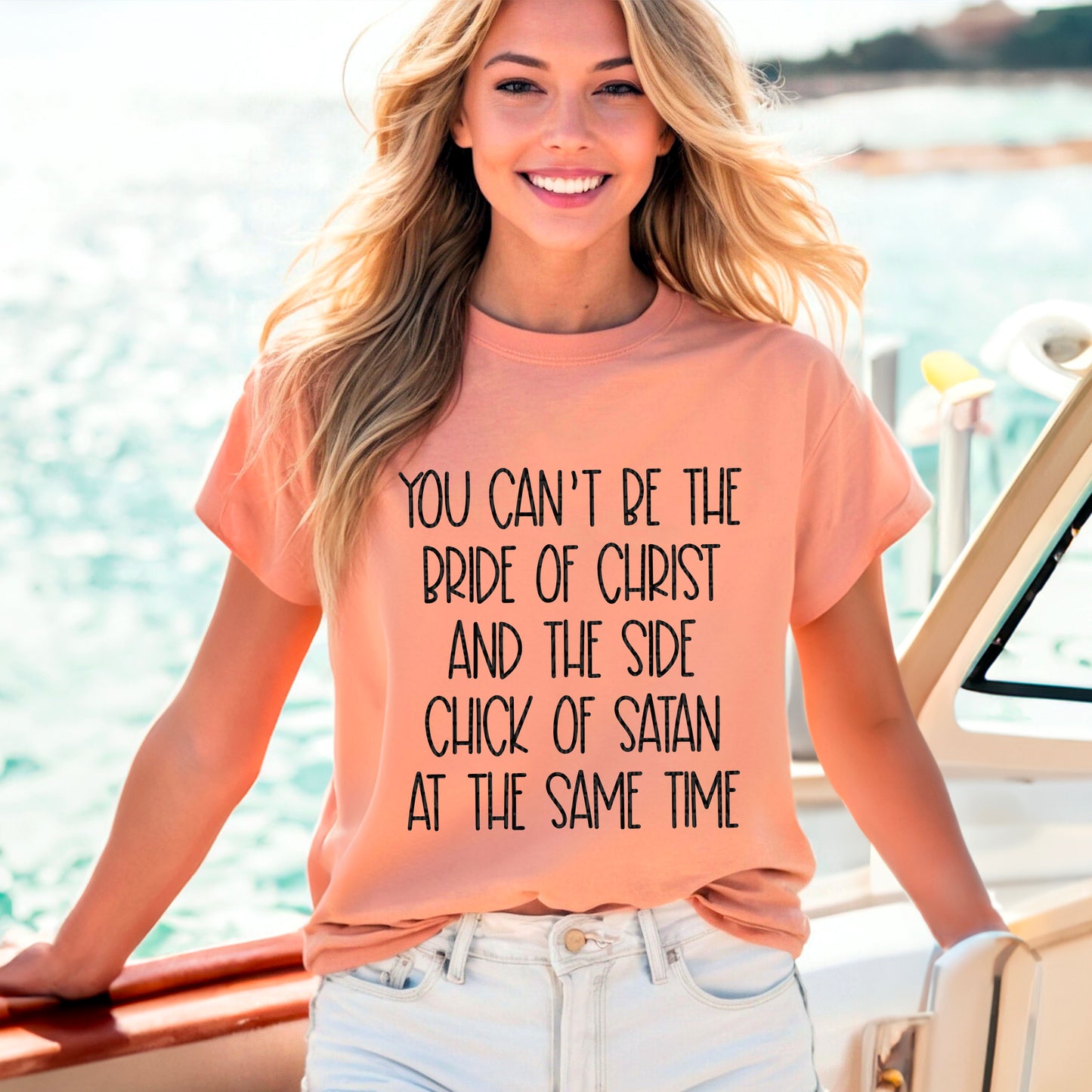 You can't be the bride of christ and the side chick of satan at the same time (black)