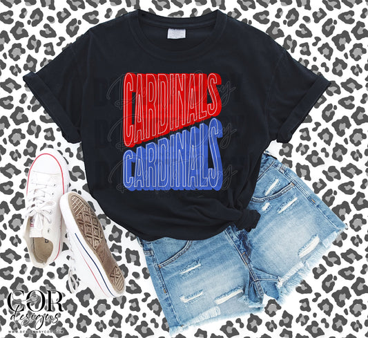 Cardinals Red And Blue