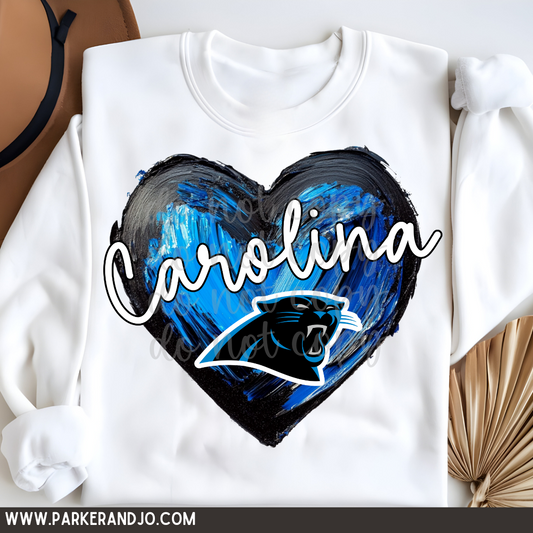 Carolina Panthers Football Heart
