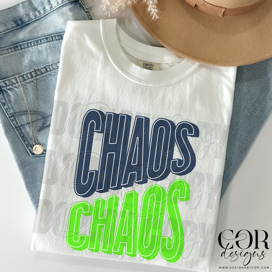 Chaos Blue And Bright Green