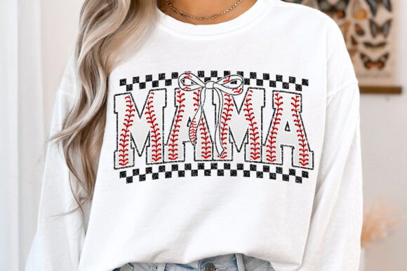 Mama Baseball Bow