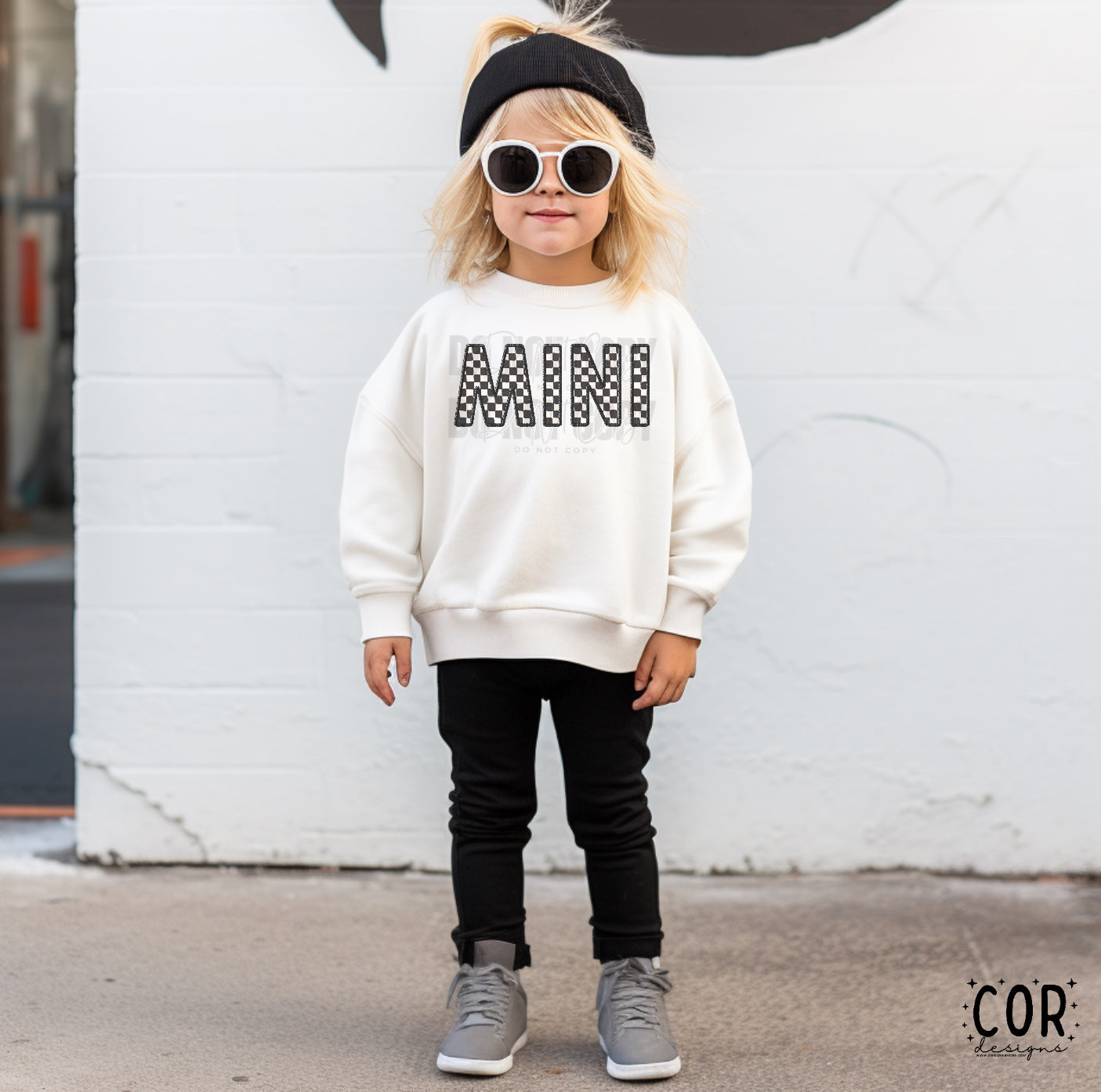 Mini Black And White Checkered Letters