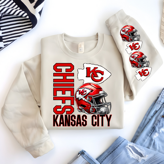 Kansas City Chiefs Helmet And Logo-Sleeve