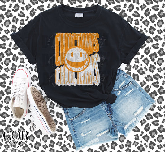 Choctaws Orange And White Smiley Face