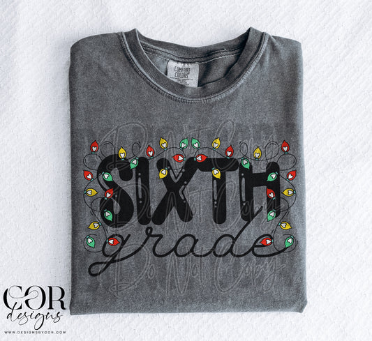 Sixth Grade With Christmas Lights
