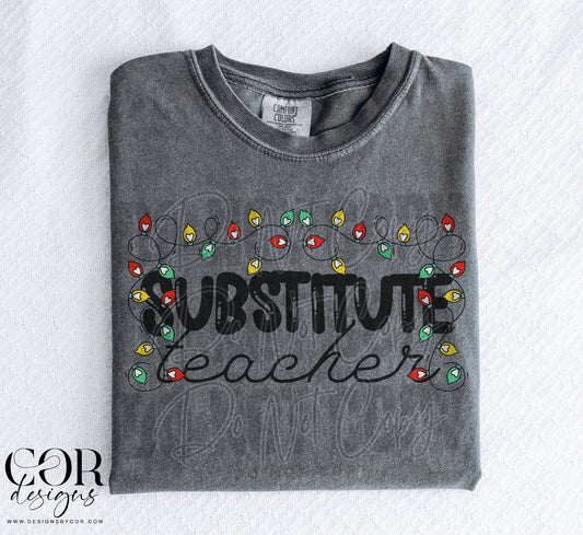 Substitute Teacher With Christmas Lights