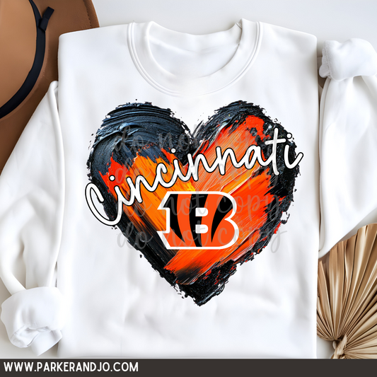 Cincinnati Bengals Football Heart