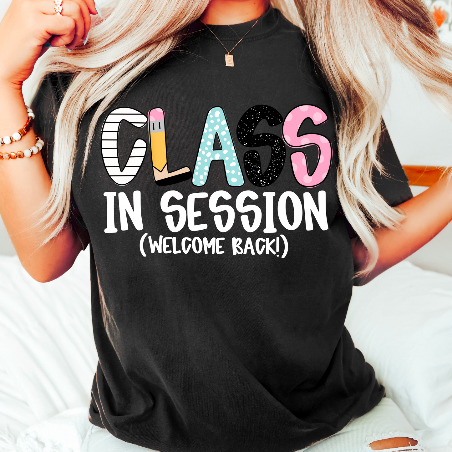 Class in session - welcome back (white)